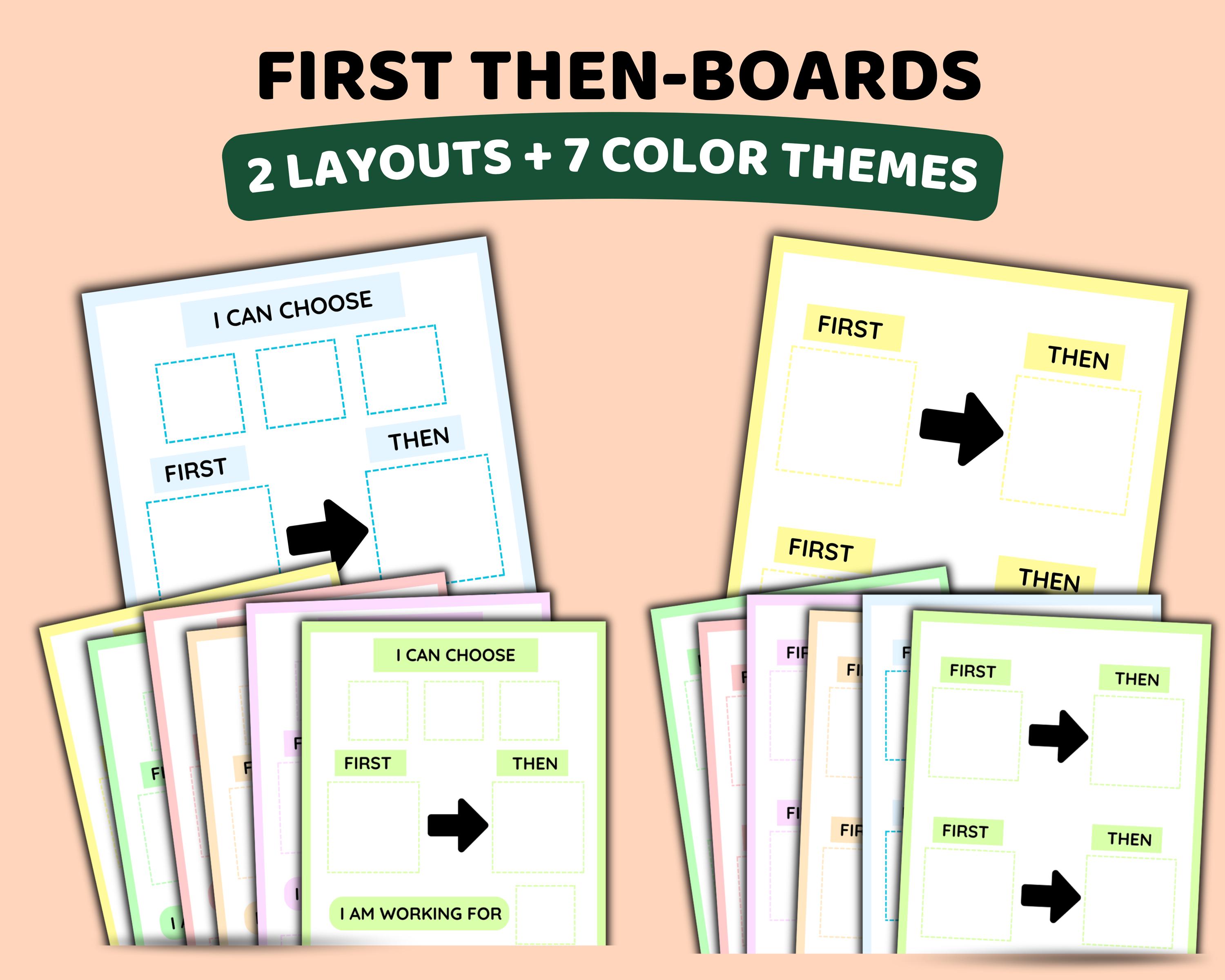 Printable First Then Visual Schedule for Kids Printable, First Then Board, to Do Done Chart ...