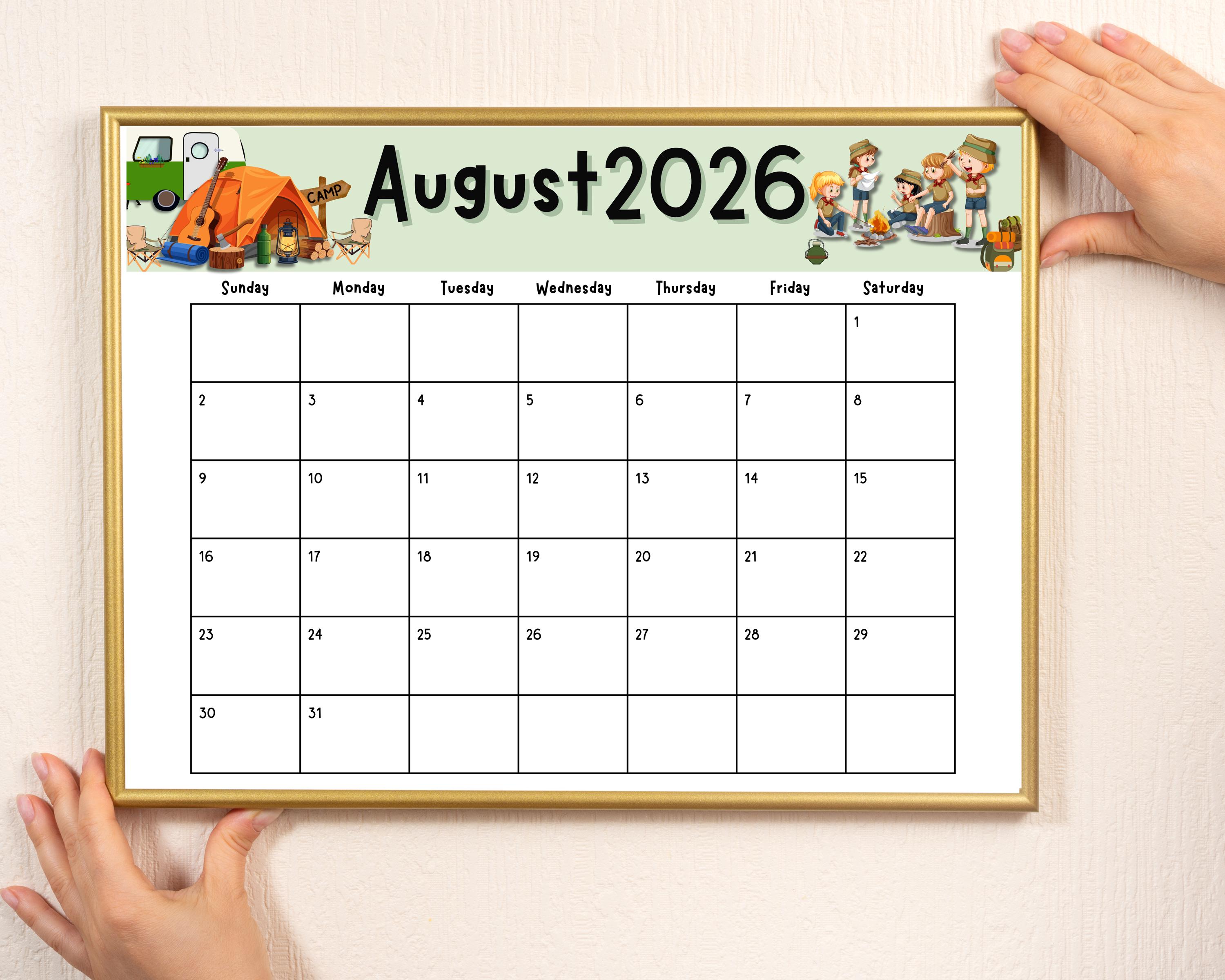 2026 Calendar Printable for Kids, Cute Monthly Homeschool Planner, Kids ...