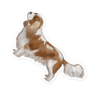Hand Drawn Cavalier King Charles Spaniel Sticker, Dog Water Bottle sticker, Laptop sticker, Cute Dog Sticker