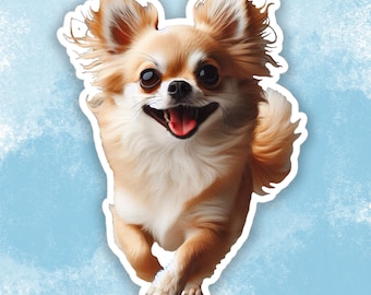 Chihuahua Aufkleber, niedlicher Hund Wasserflasche Aufkleber, Laptop Aufkleber