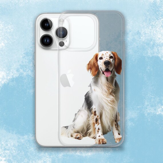 English Setter Clear Case for Iphone, Cute Dog iPhone Case