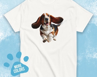 Unisex Basset Hound Shirt, Hundeshirt, ästhetisches T-Shirt