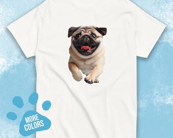 Unisex Mops Shirt, süßes Hundeshirt, ästhetisches T-Shirt