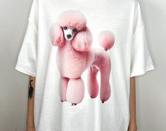 Unisex Pink Poodle shirt, Coquette Dog shirt, Aesthetic t-shirt