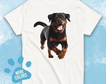 Camiseta unisex de rottweiler, camiseta de perro, camiseta estética