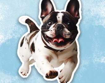 French bulldog Sticker, Frenchie Dog Water Bottle sticker, Laptop sticker