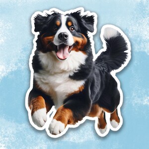 Sticker Happy Berner Sennenhond, sticker schattige hond waterfles, laptopsticker