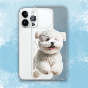 Bichon Frise Clear Case for iPhone, Cute Dog iPhone case