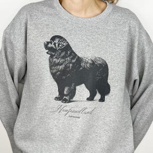 Unisex Newfoundland Sweatshirt, Vintage style Newfie Dog Sweatshirt, Crewneck Sweatshirt