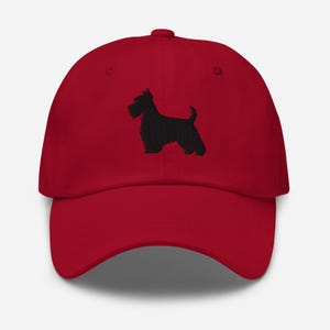 Embroidered Scottie dog Dad Hat, Scottish Terrier cap