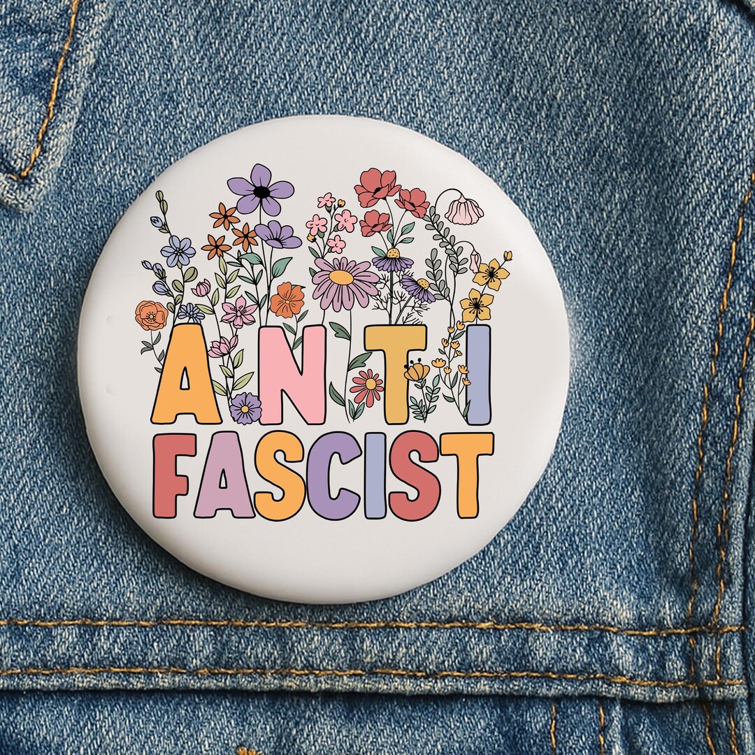 Subtle Anti Facist Anti Trump Pin Buttons in 3 Sizes, FDT Progressive ...