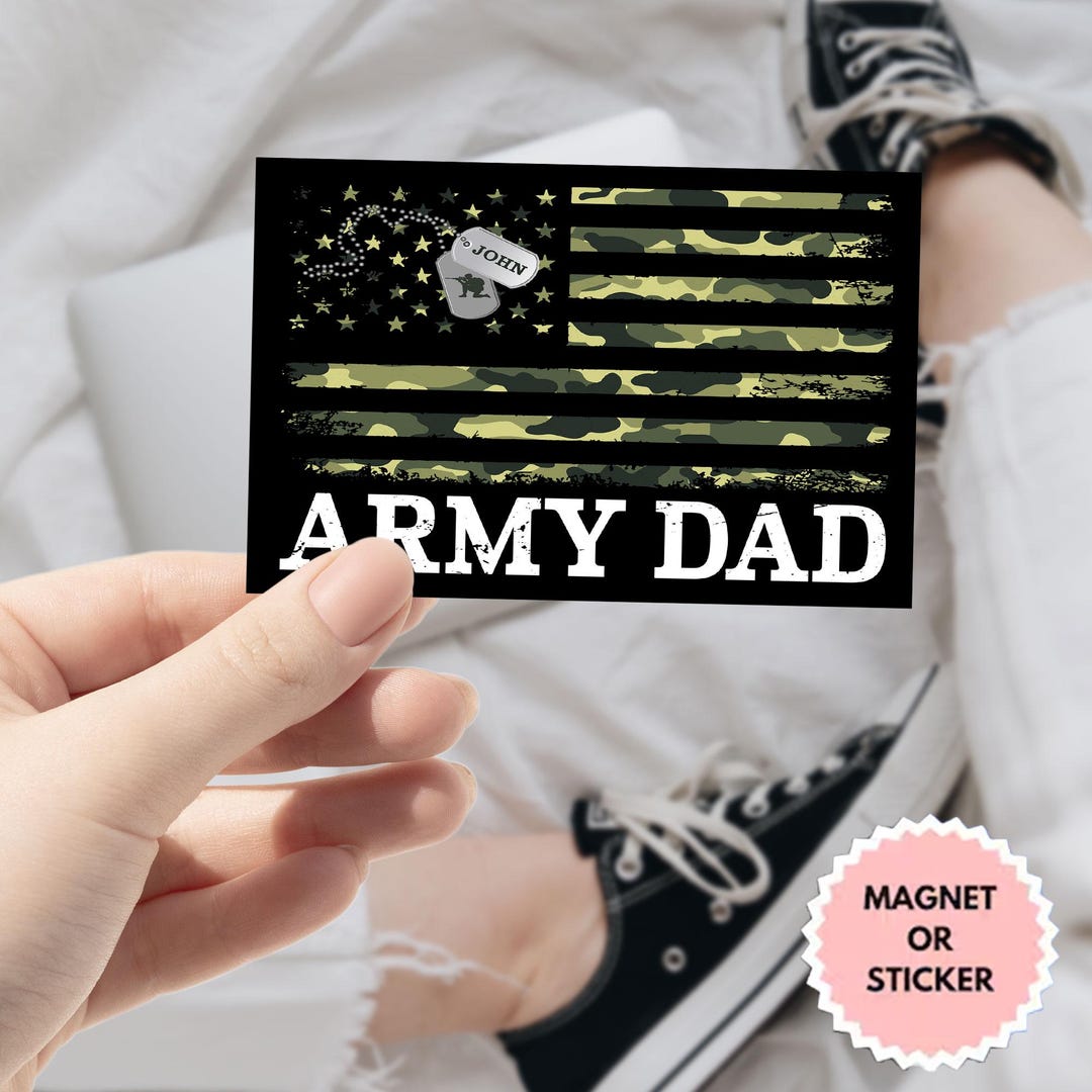 Army Dad Sticker, Camo Army Sticker, Army Dad Decal, Vinyl Sticker, Car ...