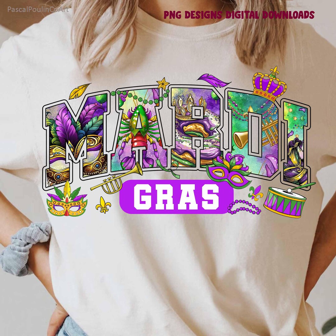 Mardi Gras 2025 Png, Fat Tuesday Png, New Orleans Louisiana Vacation