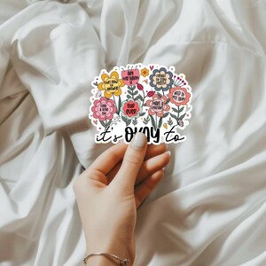 It&#39;s Okay to Boho Sticker, Mental Health Sticker, Motivational Sticker, Self Care Sticker,Laptop Decal,Waterproof Sticker,positivity sticker