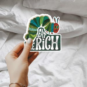 Eat the Rich Sticker, Children&#39;s Book Sticker, Activist Decal, Anti-capitalist Bumper Sticker, Social Justice Gift, Laptop Decal