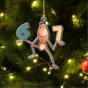 Marcus Says Six Seven Christmas Ornament, Funny Meme Ornament, 67 Trend Holiday Decor, Cute Xmas Tree Ornament Gift