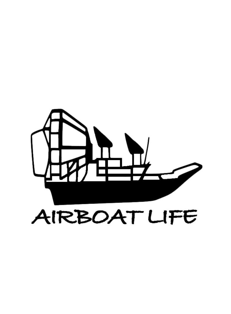 Airboat Life Decal Etsy