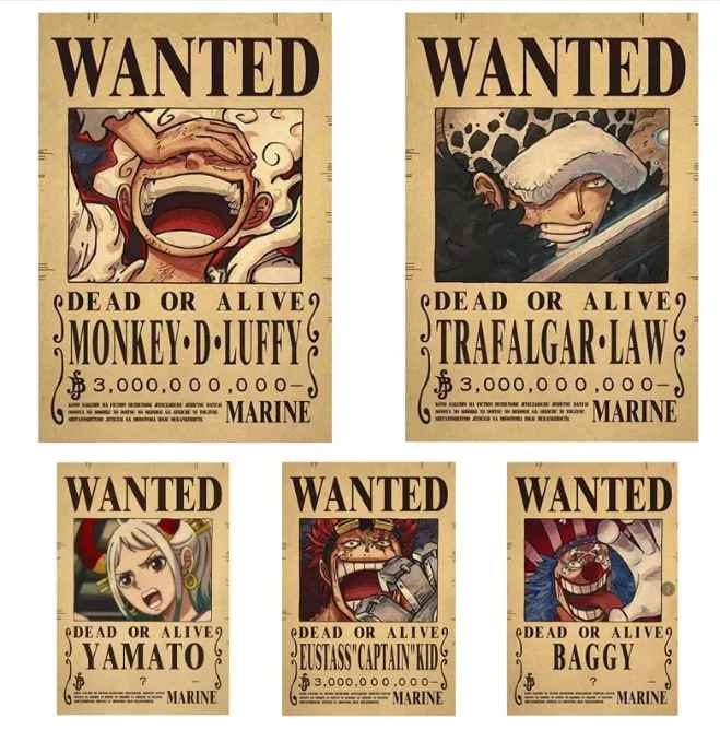 ONE PIECE Trafalgar Law Bepo WANTED Poster Mugiwara Store LImited