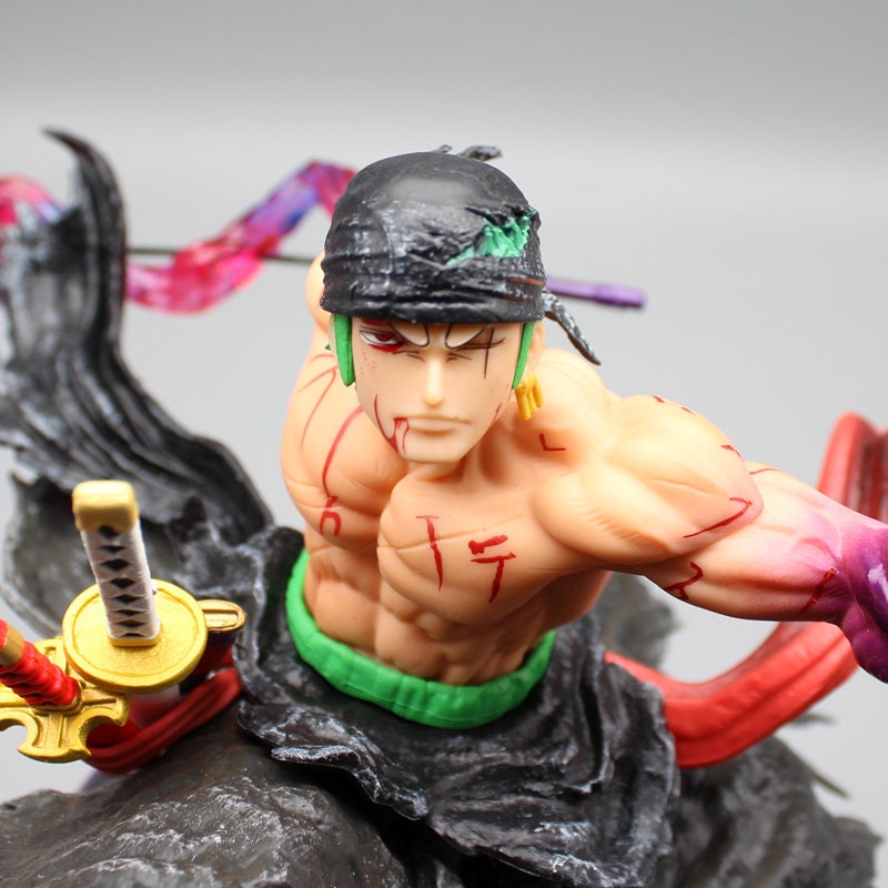 One Piece Figure Roronoa Zoro Blood Bath Anime Figure Statue