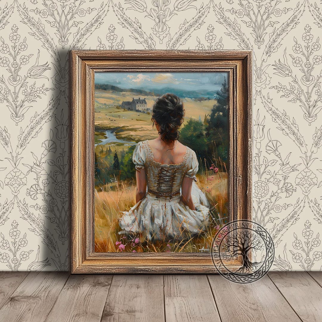 Outlander Print, Scotland Landscape Painting, Claire Fraser Fan Art ...