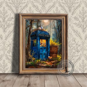 Easter Prints, Tardis Painting, Dr Who Print, Printable Digital Fan Art, Instant Download