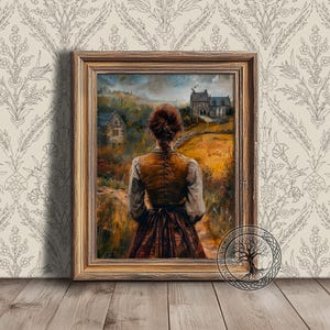 Outlander Claire Fraser Fan Art, Schottland Landschaft Malerei Druck, druckbare digitale Kunst, Instant Download