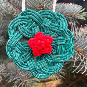 Traditional Nautical Rope Christmas Wreath Ornament Handmade