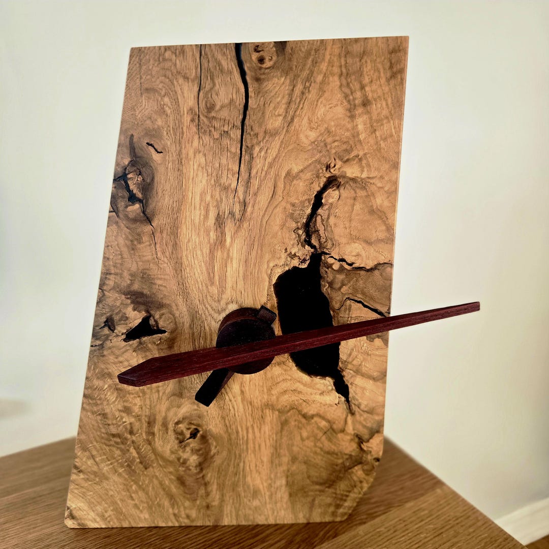 Hand Carved Wenge & Rosewood Monolith Clock - Etsy