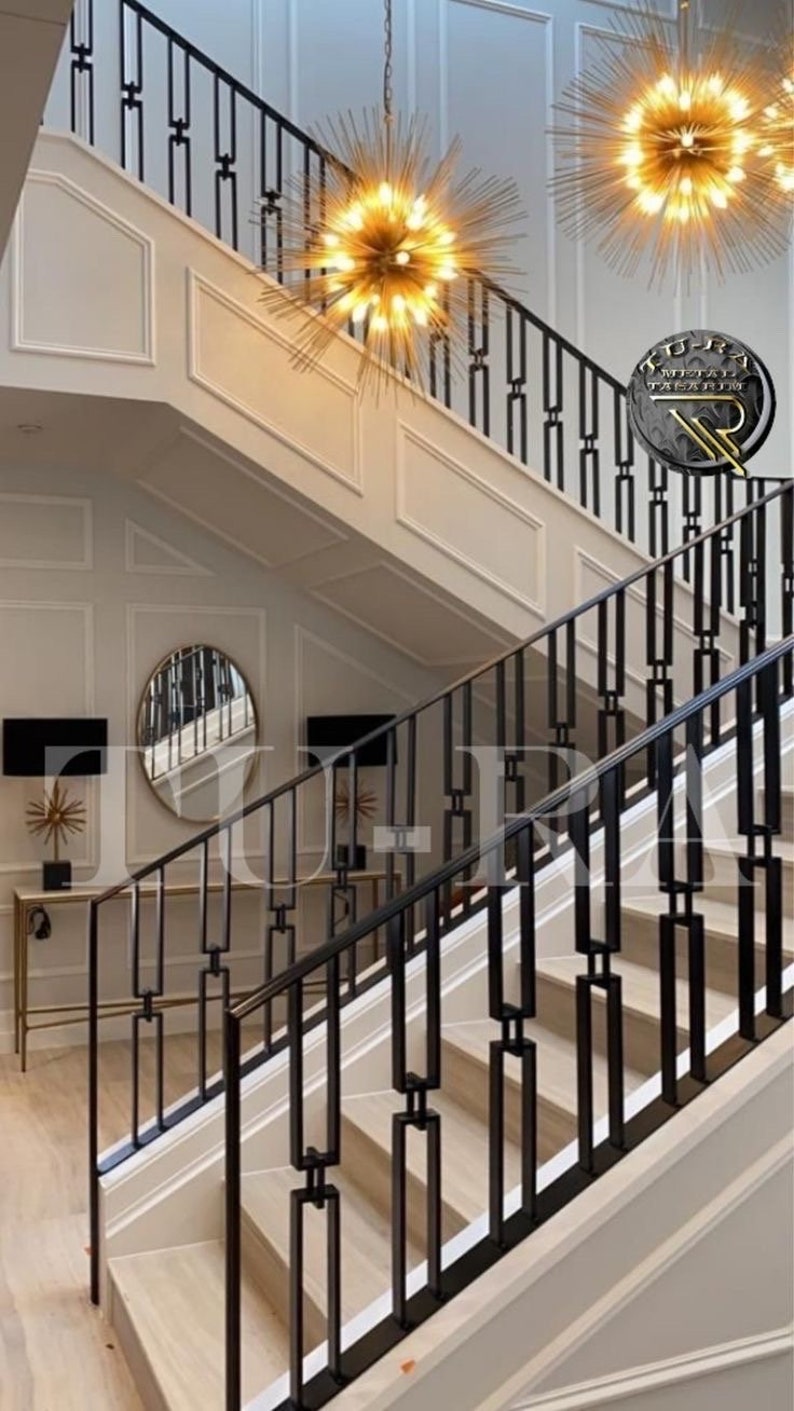 Custom Iron Balcony Railings Metal Stair Railings/insert Etsy