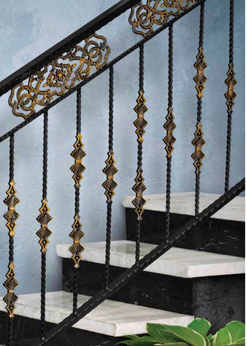 Wrought Iron Stair Spindle Railing Balusters Balcony Metal Industrial ...