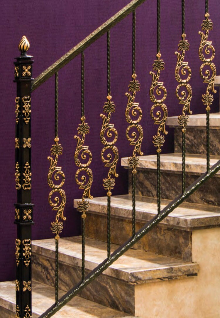 Wrought Iron Stair Spindle Railing Handrail Balusters Balcony Metal