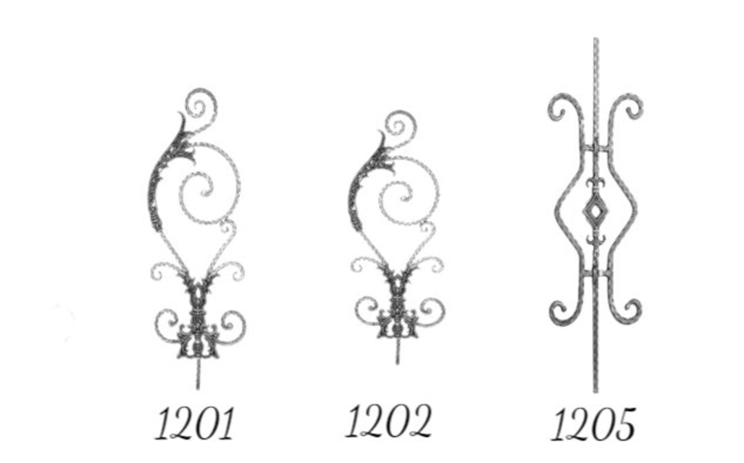 Wrought Iron Stair Spindle Railing Handrail Balusters Balcony Etsy