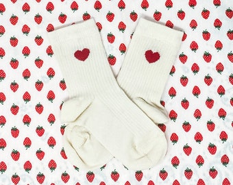 French Heart Baby Socks, Newborn Baby Gift, Heart Baby Socks, Valentine Baby Socks, Classic Baby Gift, Traditional Baby