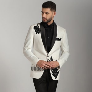 Maroon and white prom suit best sale