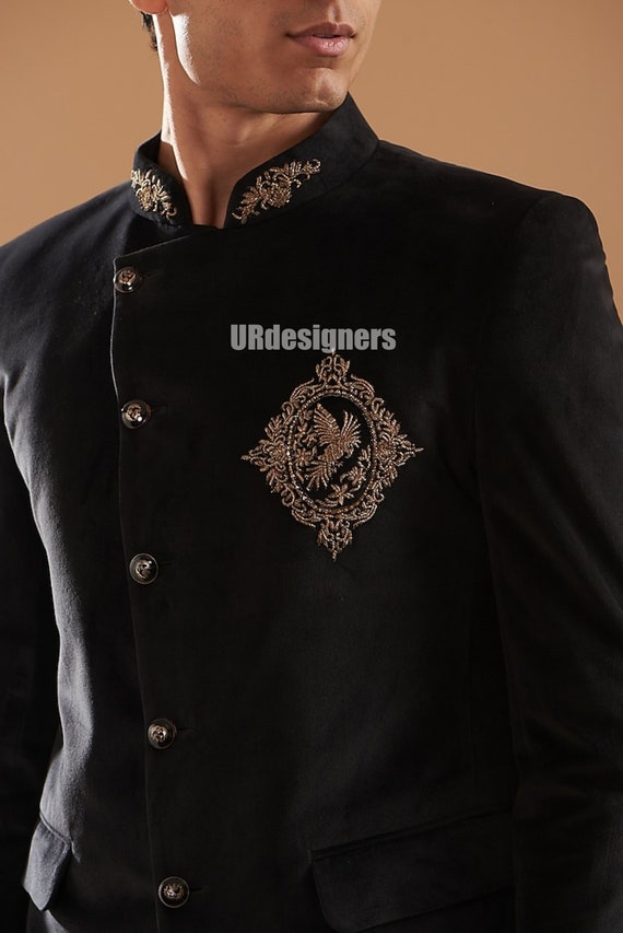 Jodhpuri Suit Jodhpuri Suit For Men Wedding Dress KLQ-JPST-1113 Gold Men  Reception Dress – iBuyFromIndia