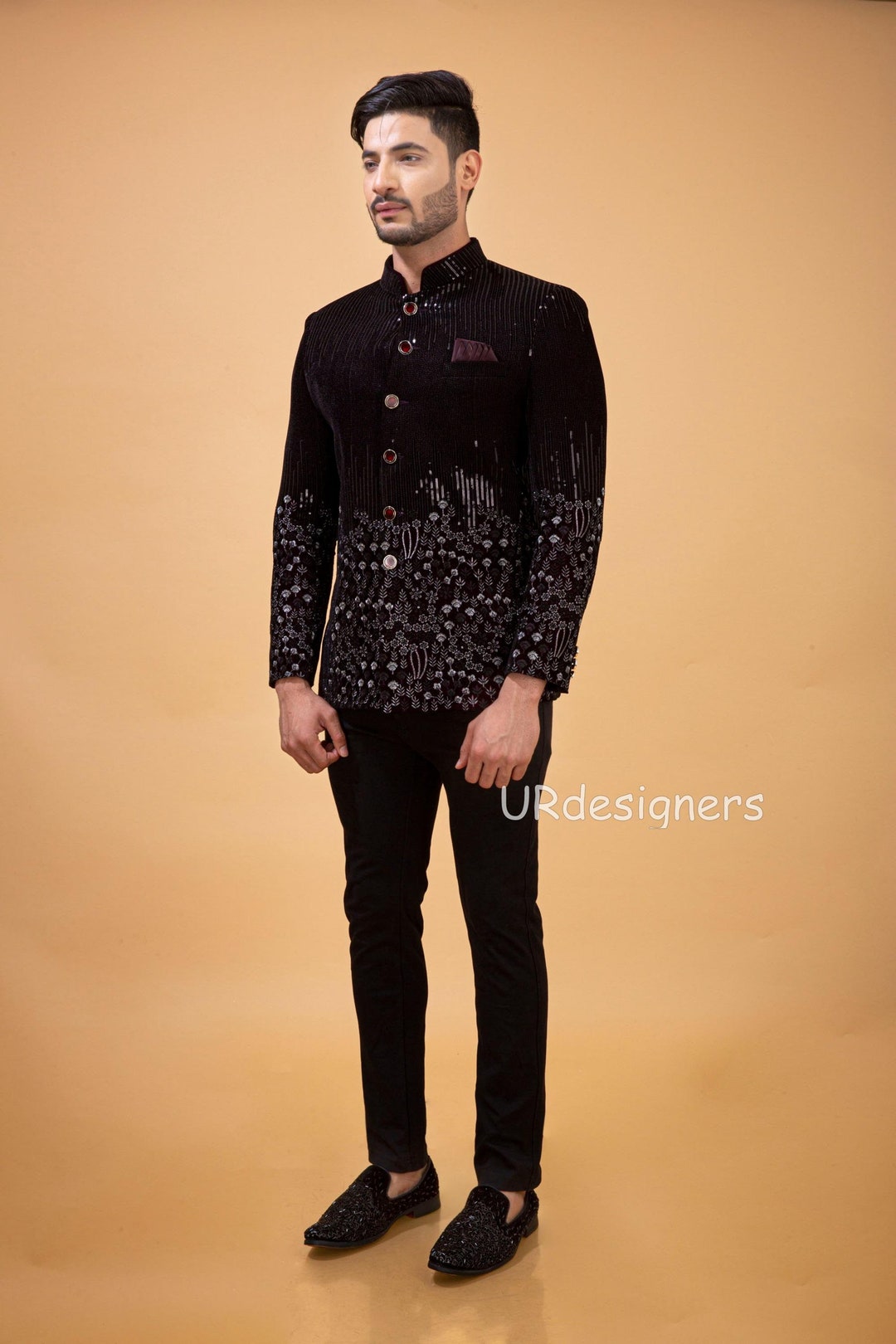 jodhpuri suit with shawl