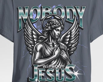 Camiseta cristiana estilo pirata con ángel, regalo religioso