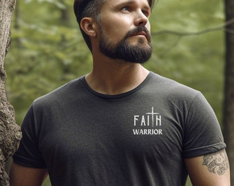 Faith Warrior T-Shirt, Christian Gym Workout Tee