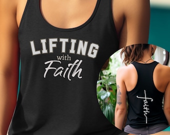 Faith Workout Racerback Tank, Christian Gym Apparel