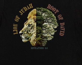 Lion of Judah Bible Verse Christian Design T Shirt, Aesthetic Birthday Gift for Men or Women