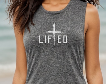 Camiseta sin mangas cristiana para mujer, entrenamiento con temática bíblica, camiseta sin mangas para realzar los músculos