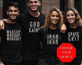 Wakeup Worship Workout Christian T Shirt Men Gifts, Christian Shirt for Man, Workout TShirt, Discipline, Jesus Gym Shirt, Gift for Religious