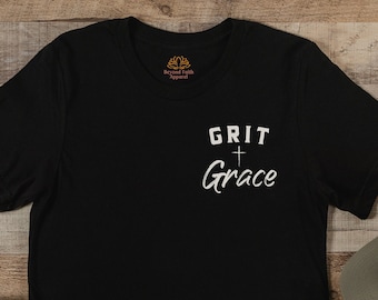 Camiseta de entrenamiento Grit Grace Christian, camiseta de gimnasio y fitness