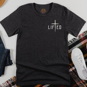 Kristna kläder för män, tränings-T-shirt med slagord, kristna t-shirts, kristna gåvor för honom, kristen skjorta för Jesusälskare, beslutsamhet bild 6