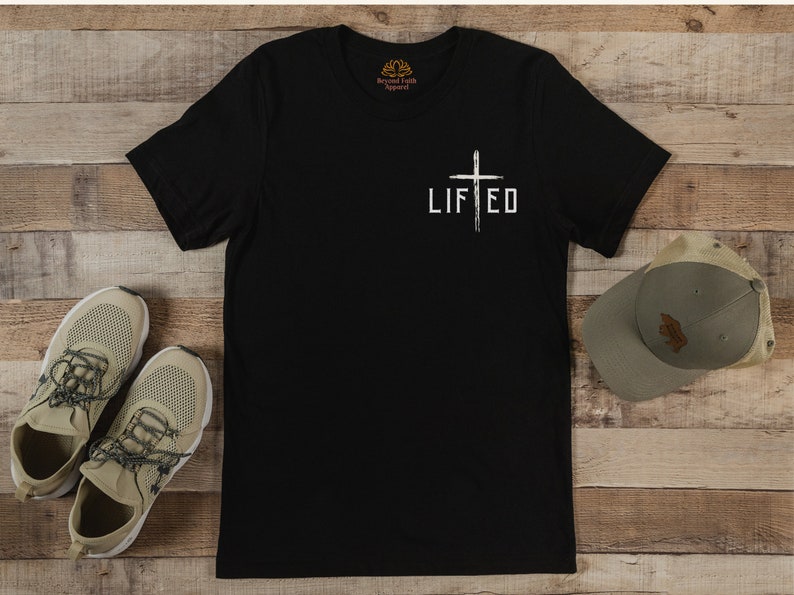 Kristna kläder för män, tränings-T-shirt med slagord, kristna t-shirts, kristna gåvor för honom, kristen skjorta för Jesusälskare, beslutsamhet bild 7