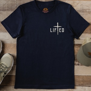 Kristna kläder för män, tränings-T-shirt med slagord, kristna t-shirts, kristna gåvor för honom, kristen skjorta för Jesusälskare, beslutsamhet bild 2
