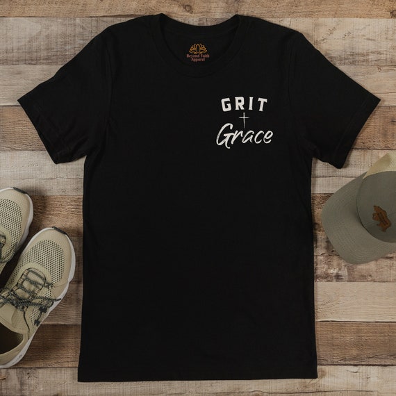 Grit Grace Christian Workout T-Shirt, Gym Fitness Tee