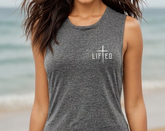 Camiseta sin mangas cristiana para entrenar, regalo religioso para el gimnasio, camiseta sin mangas unisex