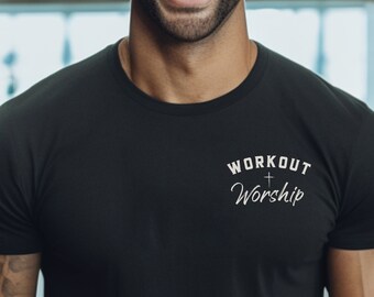 Chemise de fitness culte, t-shirt d'entraînement chrétien, motivation à la salle de sport