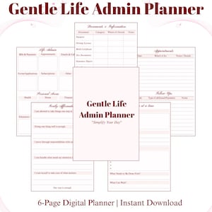 Life Admin Planner Printable | Mental Load Organizer | Weekly Reset Planner | Home Organization | Instant Download